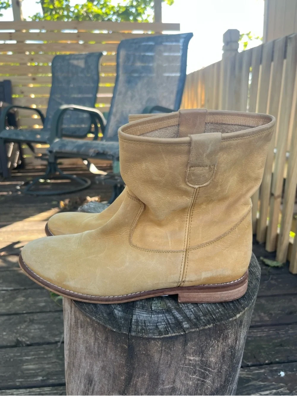 MTNG Original | Morgana Valle Moka Leather Ankle Boots in Tan Size 38/7-7.5